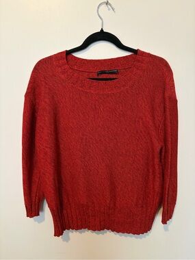 Peruvian Collection 100% Pima Cotton Scoop-neck Knit Sweater - L